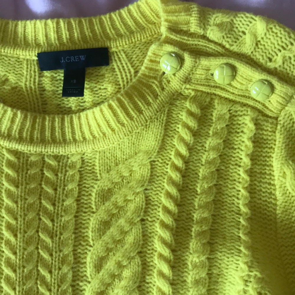 J. Crew yellow wool sweater